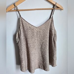 WILFRED Taupe Patterned Silk Camisole